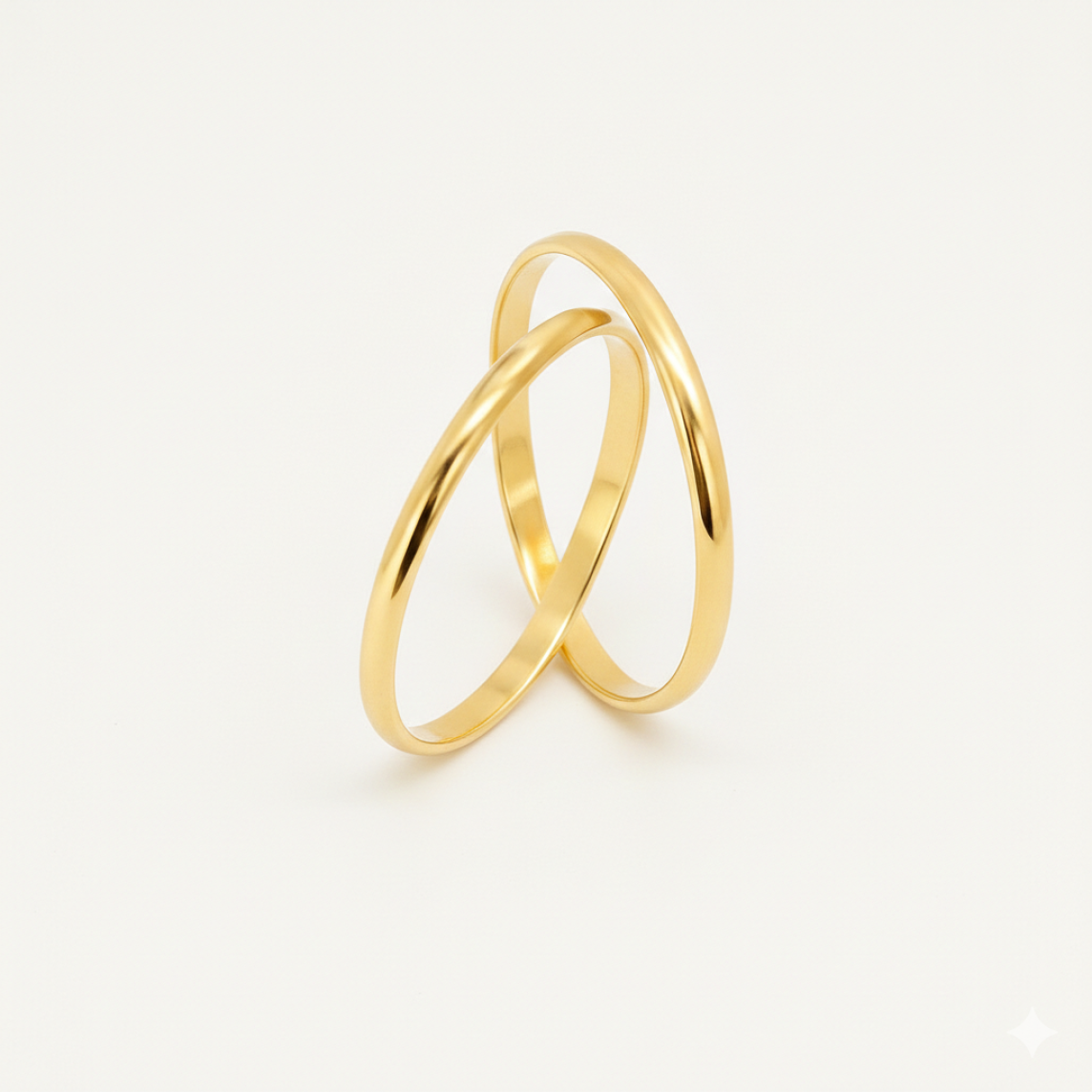 Aliança Boleada 2mm em Ouro 18k/750 