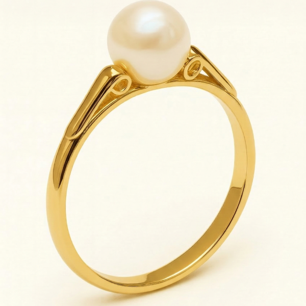 036 - Anel Solitário de Ouro Amarelo 18k/750